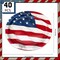 40 Pcs 4th of July Plates 12" x 10" American Flag Themed Oval Plates Large Disposable Heavy Duty Platters for 4th of July Independence Day Party Decorations